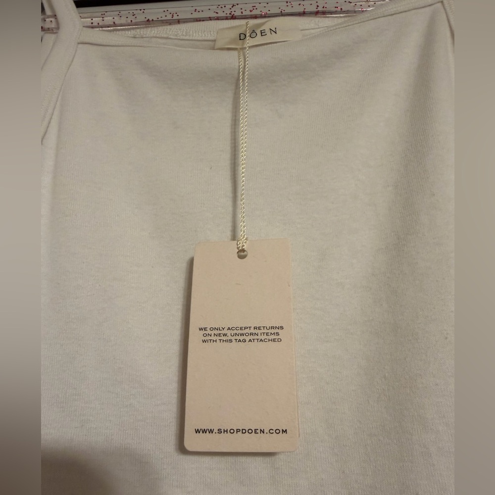 NWT DÔEN “Angie” Square Neck Tank in Salt / M - Picture 5 of 7